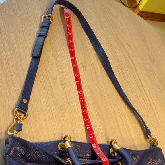 Marc by Marc Jacobs Too Hot To Handle Hobo Pebbled Leather Shoulder Bag Blue - Picture 14 of 16